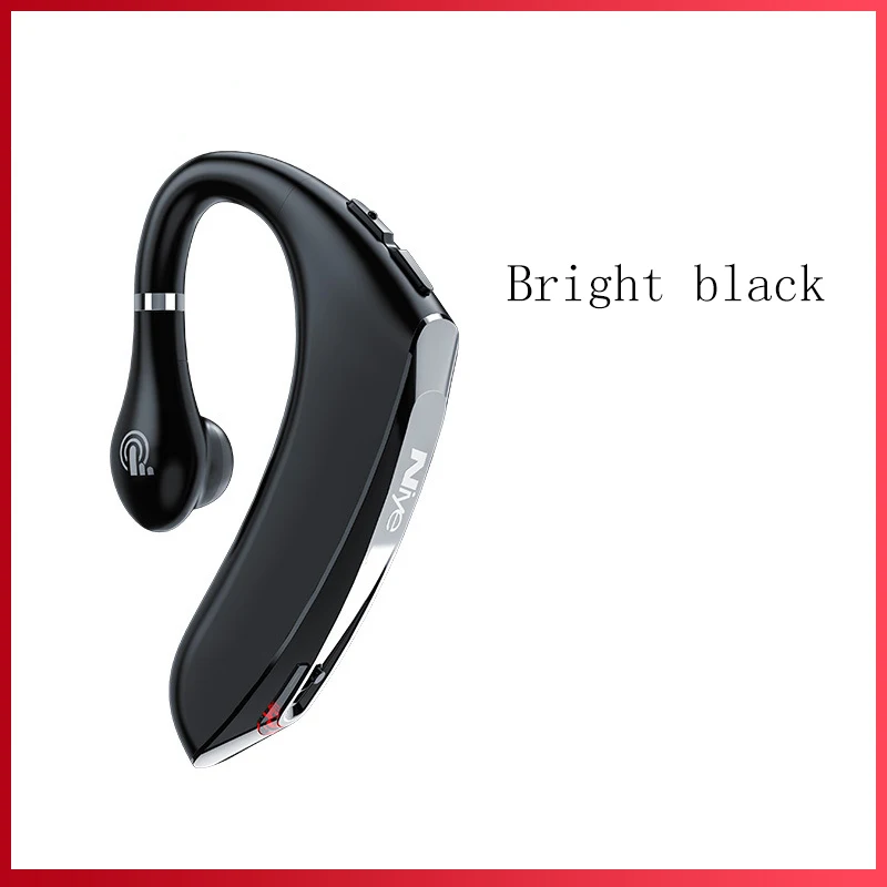 Ultra-long Standby Universal Business Driving Wireless Bluetooth Headset Hanging Ear Sports Painless Wear 5.0 Earphone - Цвет: Черный