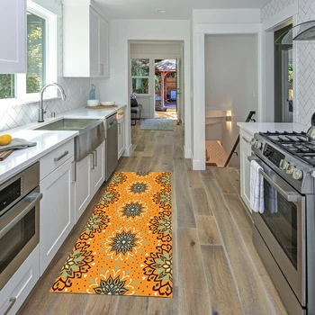 

Bohemian Door Mat For Living Room Anti-Slip Kitchen Mat Crapet Modern Wrinkle-Resistant Kitchen Rug Doormat Carpet Home Decor