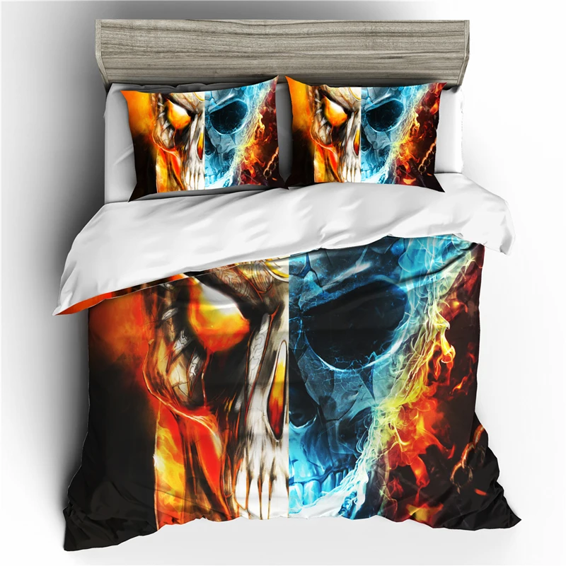Ghost Rider, 3D комплект постельного белья, духи мести, пододеяльники, постельный комплект, одеяло, Комплект постельного белья, постельное белье(без простыни - Цвет: 3