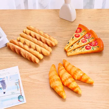 

24 pcs/Lot Novelty Pizza Bread Croissant Baguette ballpoint pen Black color ballpen Stationery Office School supplies F745