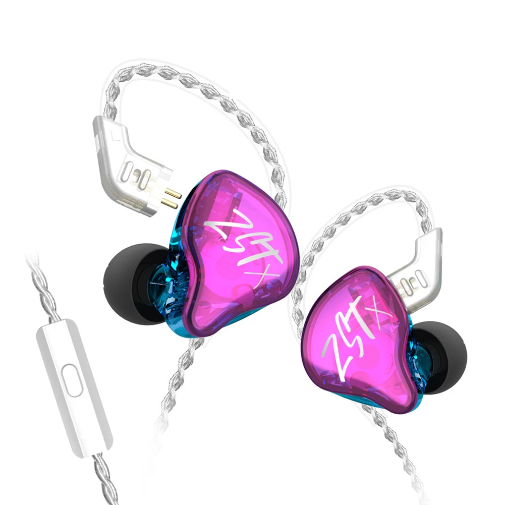 Wired In Ear Gaming Headphones KZ ZST X Hifi Sports Headset Portable Entertainment Earphone Supplies for Mobile Phone