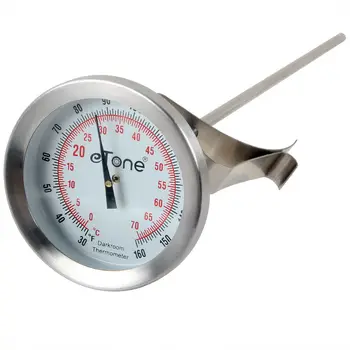 

Darkroom Dial Thermometer Stainless Steel with Wall Clip Film Processing Develop