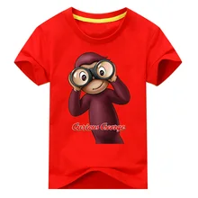 Детский костюм, футболки для мальчиков и девочек, милая одежда с обезьянкой для костюмированной вечеринки, футболка с короткими рукавами, футболки, топы для мальчиков