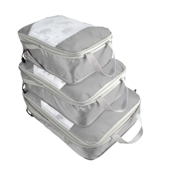 

3Pcs Compression Packing Cube Travel Luggage Organizer Foldable/Kids/Nylon/Women/Men/Set/Large/Waterproof/Travel Bag Organizer G