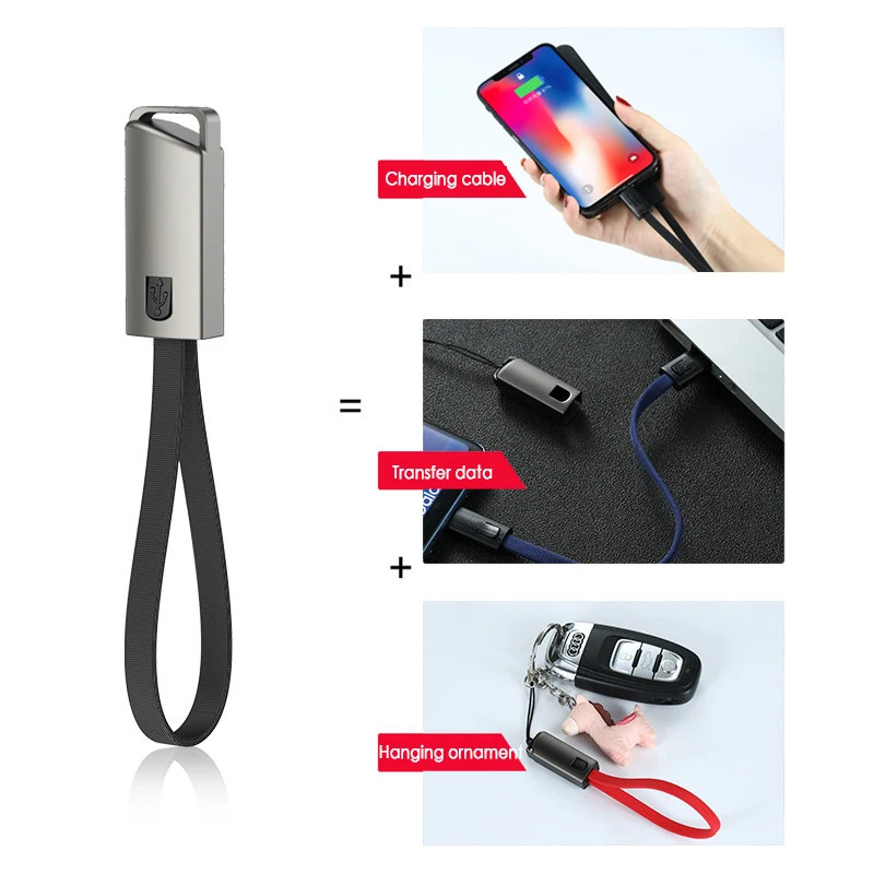 Multi-Function Type C Micro USB Charging Cable USB Cable For Samsung xiaomi KeyChain Portable Charging Sync Data Cord Charger