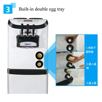 

36-42L / H Ice cream machine commercial Automatic Commercial ice cream maker High puffing pre-cooling function 3300W