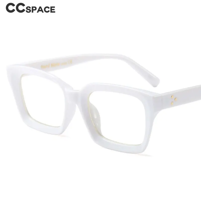 CCSPACE, классические квадратные очки, оправа для мужчин и женщин, с заклепками, фирменный дизайн, оптические очки, модные очки, компьютерные очки 45440