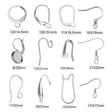 50pcs Stainless Steel Jewelry French Earring Hooks Findings Not Allergic Ear Hook Earrings Clasps For DIY Jewelry Making