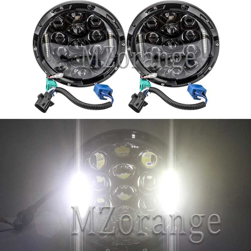 

13ledx5w high intensive superior LEDs for JEEP Wrangler harley motorcycle with DRL parking light 75W headlight work light