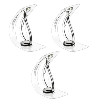 

3Pcs Bookmark Light Mini Ultra Thin Portable Led Night Book Light Clip for Reading Buttom Battery Led Reading Lamp