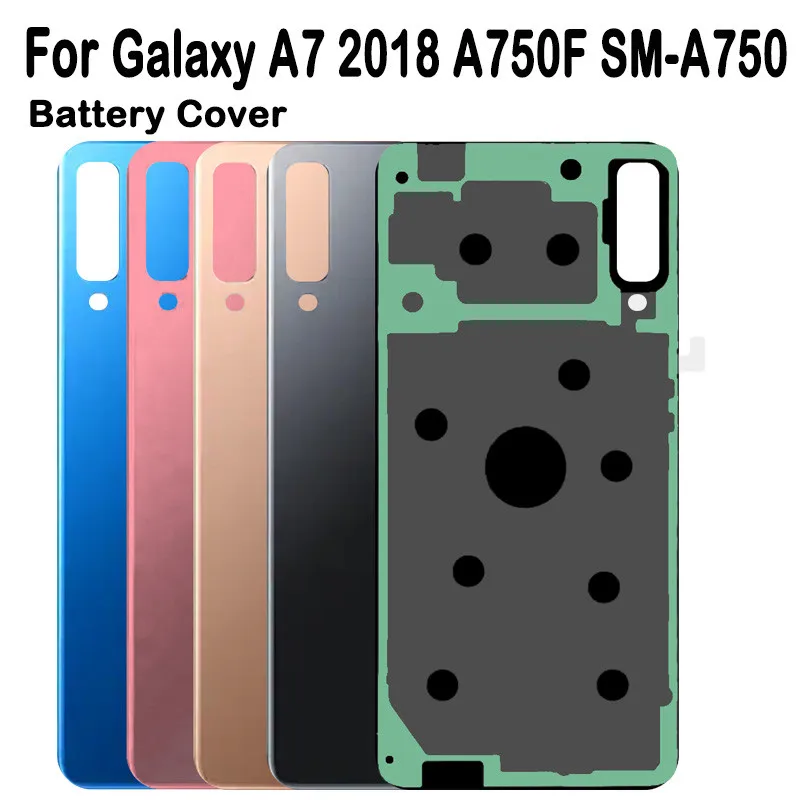 

For Samsung Galaxy A7 2018 A750F SM-A750 Back Battery Cover Rear Back Glass Door Housing Cover Panel Replacement Parts Panel