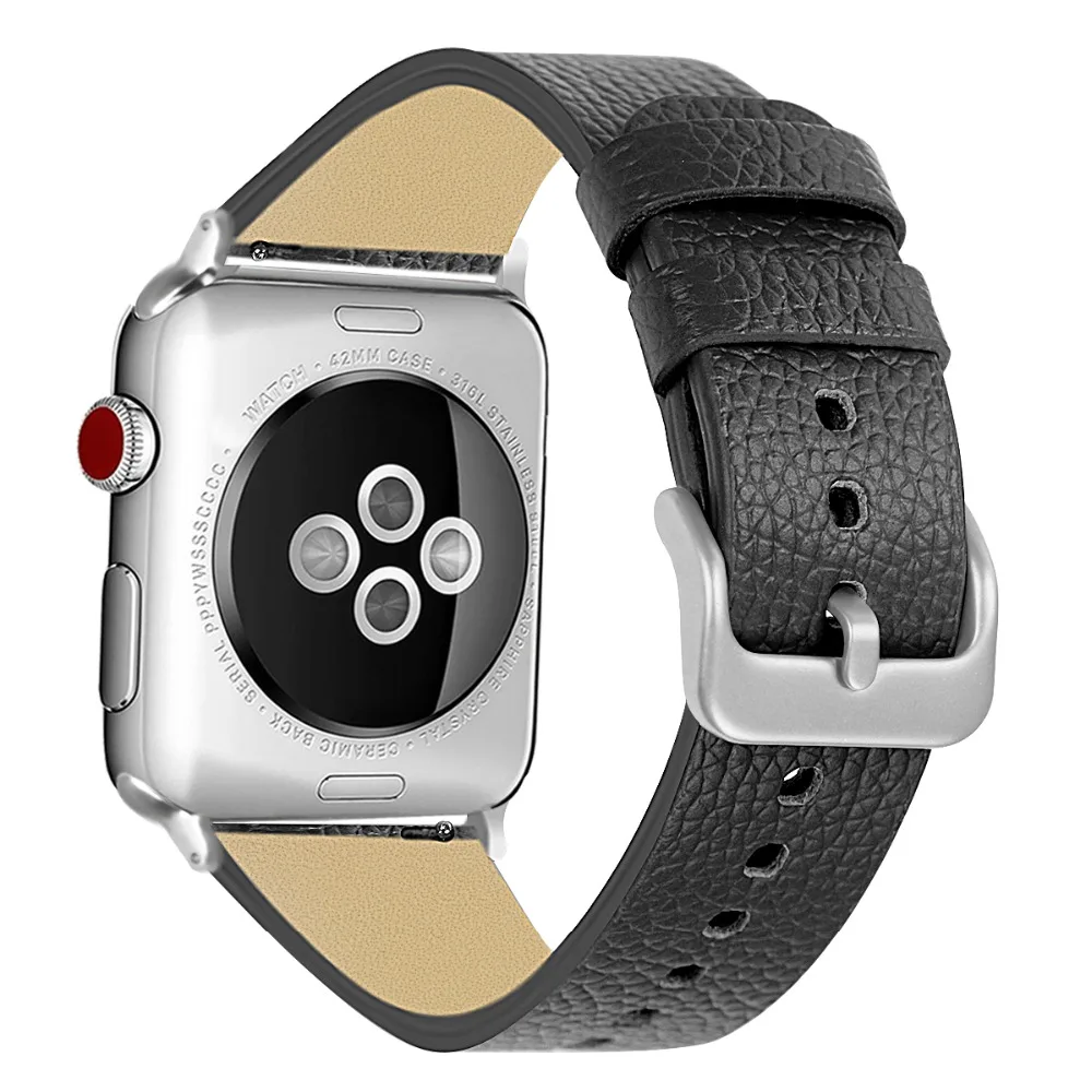 Lerxiuer классический кожаный ремешок для Apple watch band iwatch series 3 2 1 42 мм 38 мм браслет ремешок для часов аксессуары для ремня