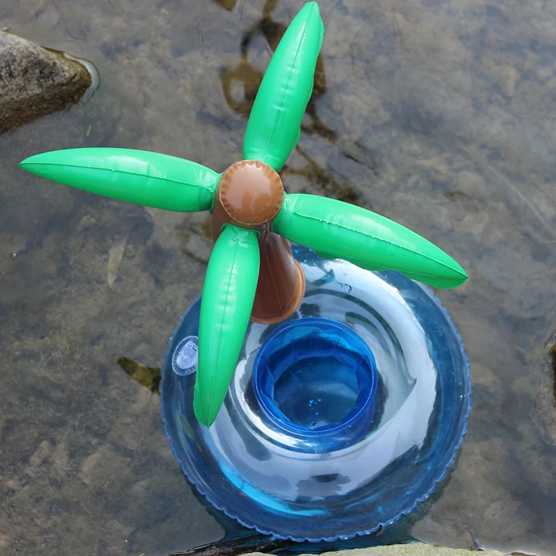 Мини-надувные кокосовой пальмы Форма плавательный бассейн напиток держатель для бутылочек плавательная игрушка подставки для вода