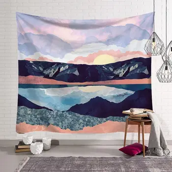 

Fashion The Moon Tapestry 2Size Picnic Mat Creative Table Cloth Vortex Tapestry Wall Tapestry Headboard Cover Beach Towel