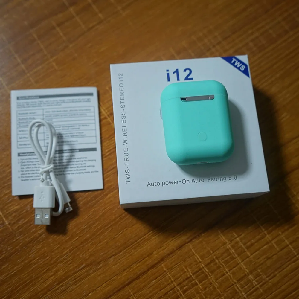 I12 tws матовые Bluetooth наушники, беспроводные наушники, свободные руки, бизнес наушники, Спортивная гарнитура, Bluetooth Музыкальные наушники, наушники - Цвет: Matte Blue i12 D