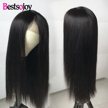 

Bestsojoy Hair 13x6 Lace Front Wig Straight Human Hair Wigs 250 Density Lace Wig Pre-Pluked Swiss Lace Wig Peruvian Hair Wigs