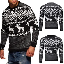 WENYUJH 2019 Autumn Winter Mens Causal Sweater Christmas Pullover O Neck Deer Printed Knitted Jumper Sweaters Slim Male Clothes WENYUJH 2019 Autumn Winter Mens Causal Sweater Christmas Pullover O Neck Deer Printed Knitted Jumper Sweaters Slim Male Clothes