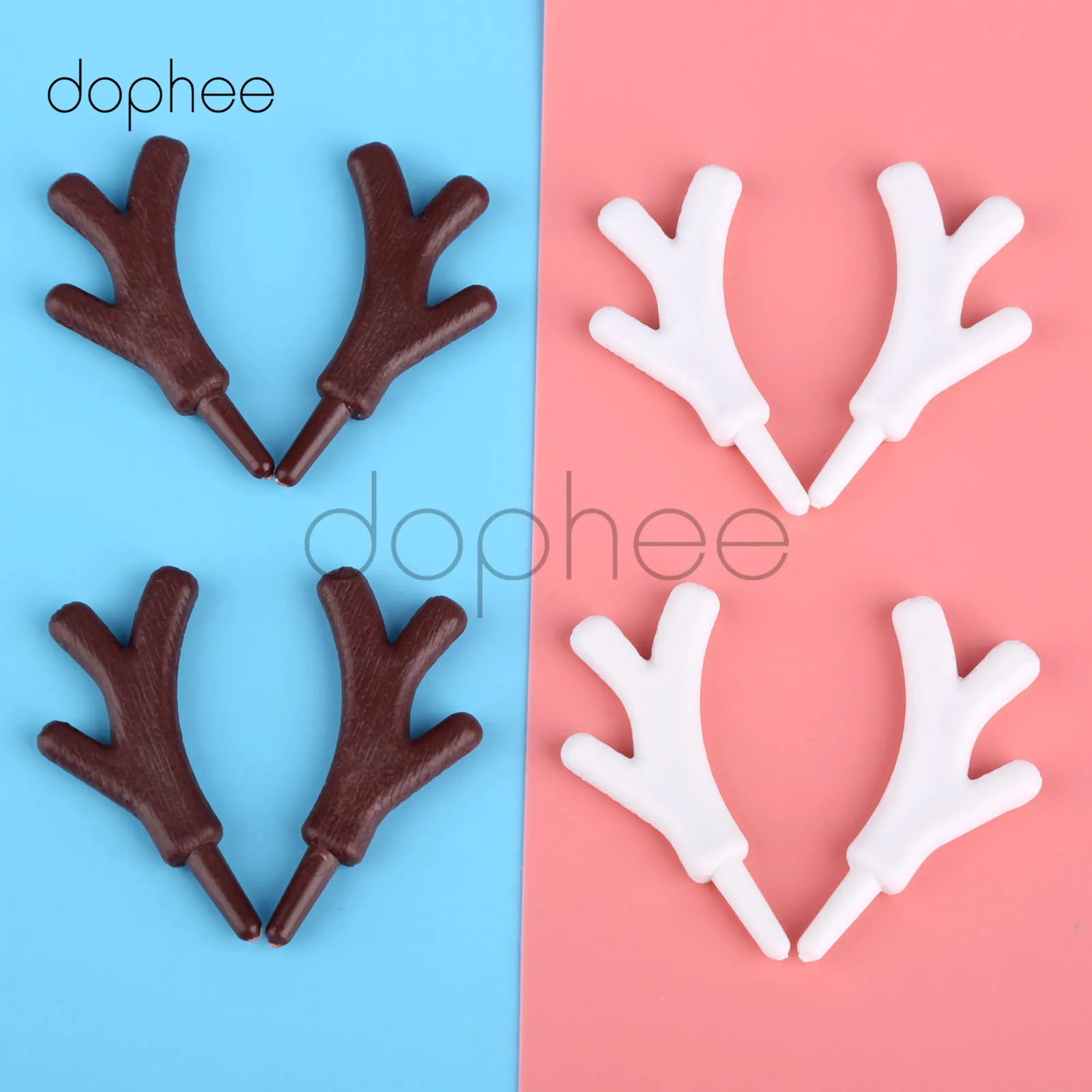 Dophee 20 шт. мини пластиковые ветки оленьих рогов снеговик DIY Украшение