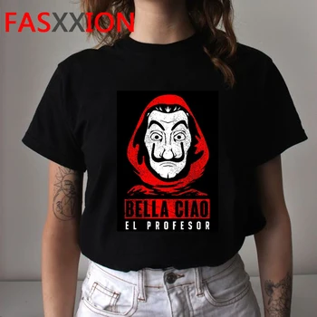 

Bella Ciao Money Heist Funny Cartoon T Shirt Men Graphic La Casa De Papel T-shirt 90s Tshirt The House of Paper Top Tees Male