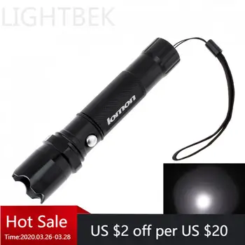 

300LM White LED Light Flashlight Torch 3 Modes with Charger & 18650 Batteryfor Home Outside Outdoor Camping Illumination