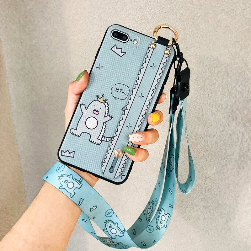 SoCouple чехол для телефона для iphone XR X Xs max 11 Pro Max 7 8 6 6s plus фрукты авокадо Мягкий ТПУ шейный ремешок для запястья чехол - Цвет: IK02-GW05HiKongLBlue