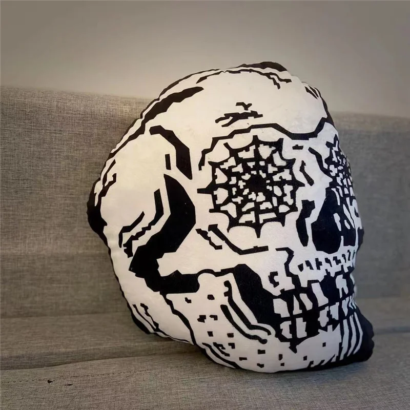 Home Decor Cojines Decorativos Skull Coffin Coussin Living Room Skull Personality Decoration Gift Retro Tattoo Decoracao Pillow 