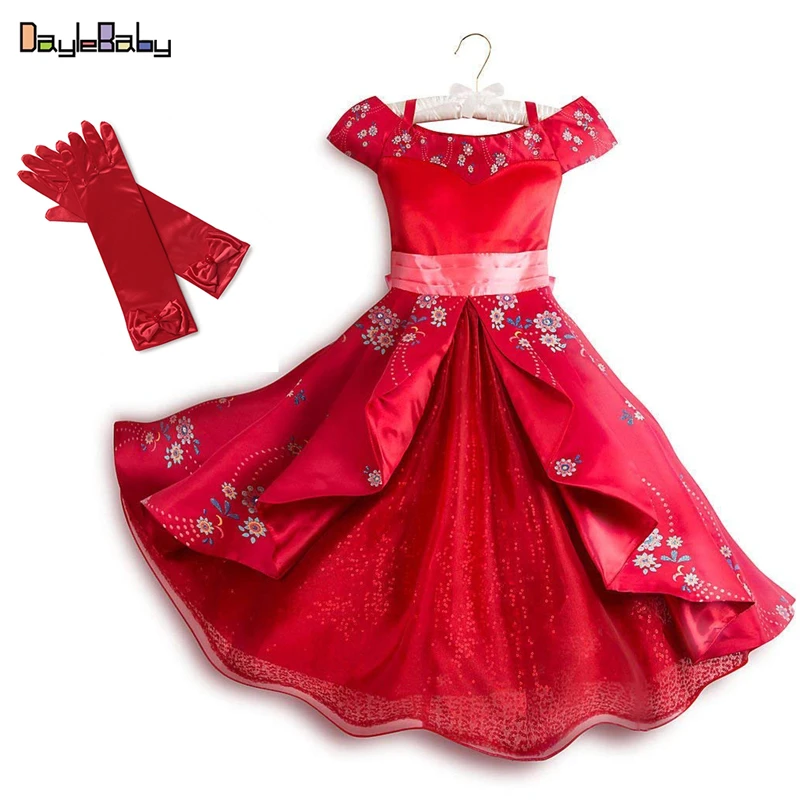 C Платье Elena Adventure классический костюм Elena Of Avalor весенне-осенние платья для девочек платья с одним плечом платье принцессы для девочек - Цвет: C