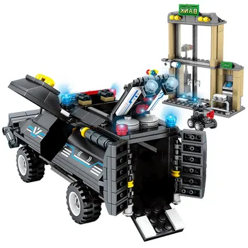 

DIY Building Blocks City Classic SWAT Armored Vehicle Military Series Creative Blocks Educational Model Kit Child Toy