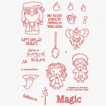 

Grand Wizard Transparent Clear Silicone Stamp Seal for DIY scrapbooking photo album Decorative clear stamps