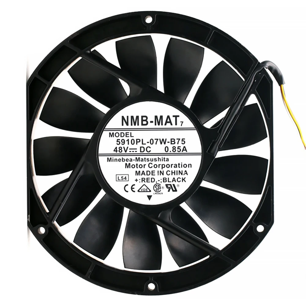 Тонкий охлаждающий вентилятор для промышленного шкафа NMB 5910PL-07W-B75 17025 17 см 170 мм DC 48