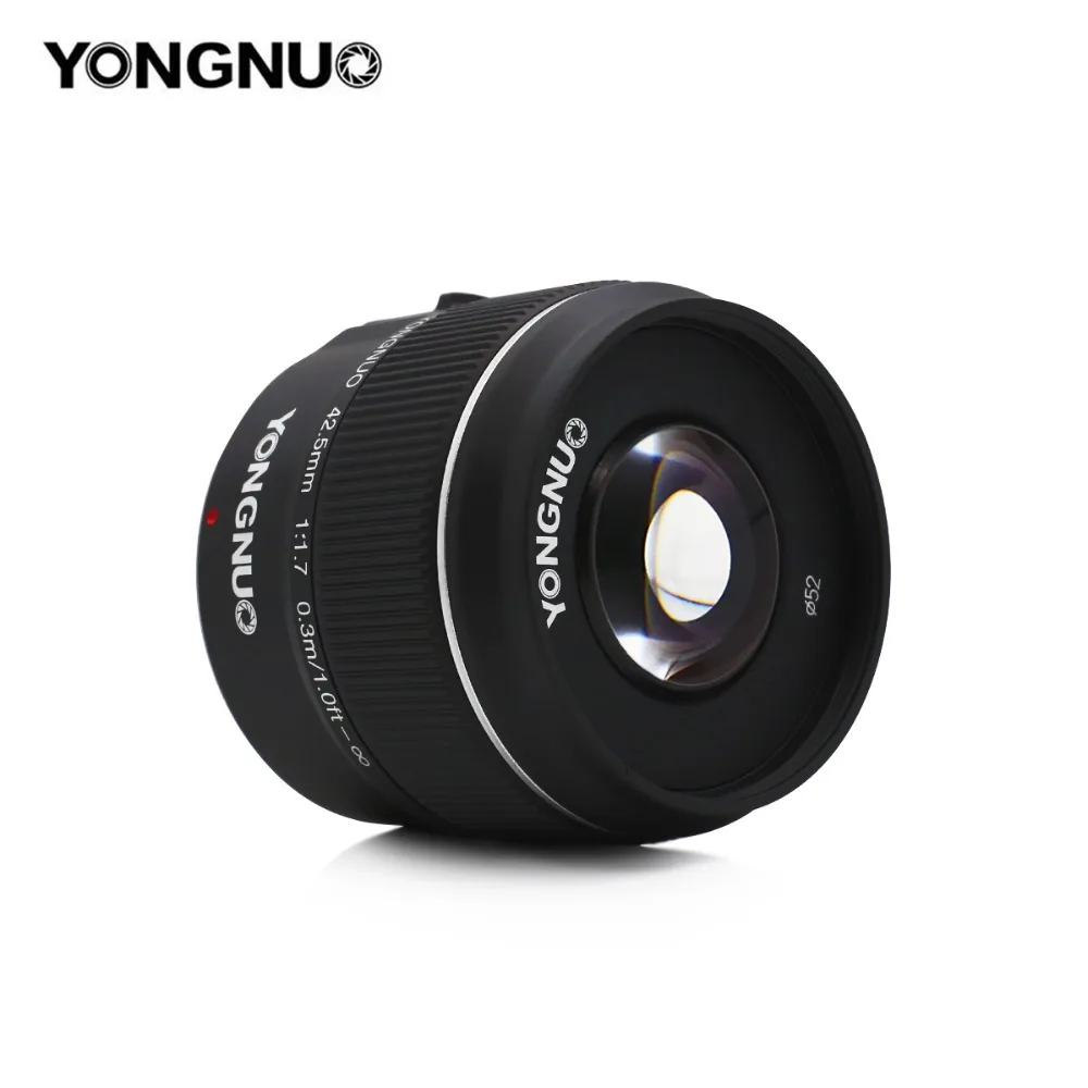 Yongnuo YN42.5mm F1.7 макро 4/3 интерфейс системы большая апертура AF/MF Автофокус стандартный объектив с фиксированным фокусом легко размытый фон