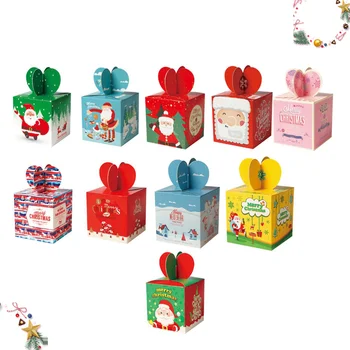 

24pcs Christmas Candy Box Stylish Chocolate Cases Xmas Theme Pattern Gift Apple Boxes for Home Party Festival (Random Delivery)