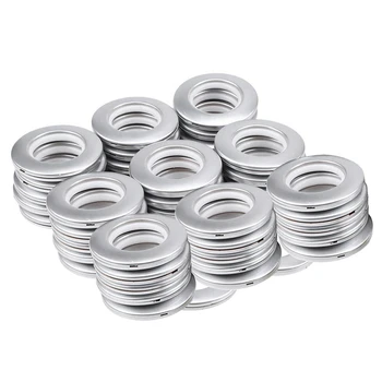 

50 Pack Curtain Grommet, Inner Diameter 4m Curtain Eyelet Rings Nanoscale Low Noise Roman Ring (Silver)