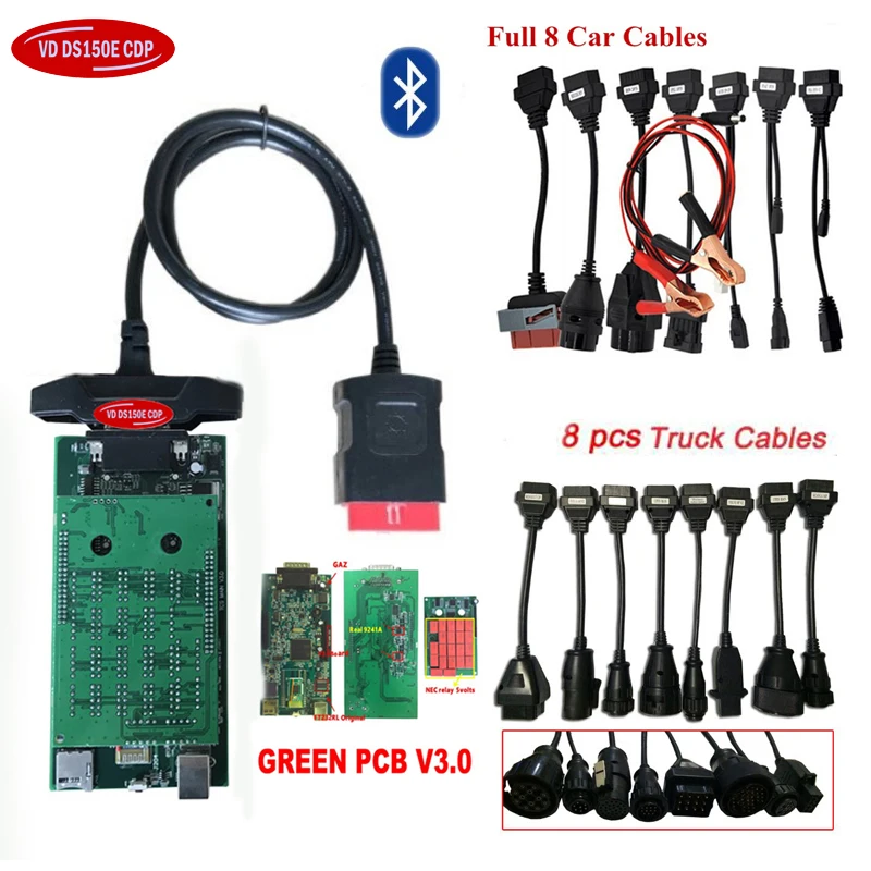 Новое программное обеспечение для delphis vd ds150e cdp bluetooth pro plus obd obd2 obdii сканер для автомобилей и грузовиков диагностические инструменты