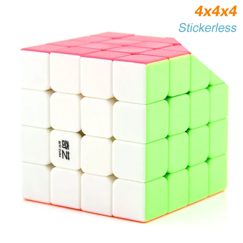 QiYi 2x2x2 3x3x3, 4x4x4, 5x5x5, волшебный куб, 2x2/oneplus 3/OnePlus x 3 4x4 5x5 Neo Скорость кубики Пазлы антистресс развивающие игрушки для детей подарок - Цвет: 4x4-Stickerless