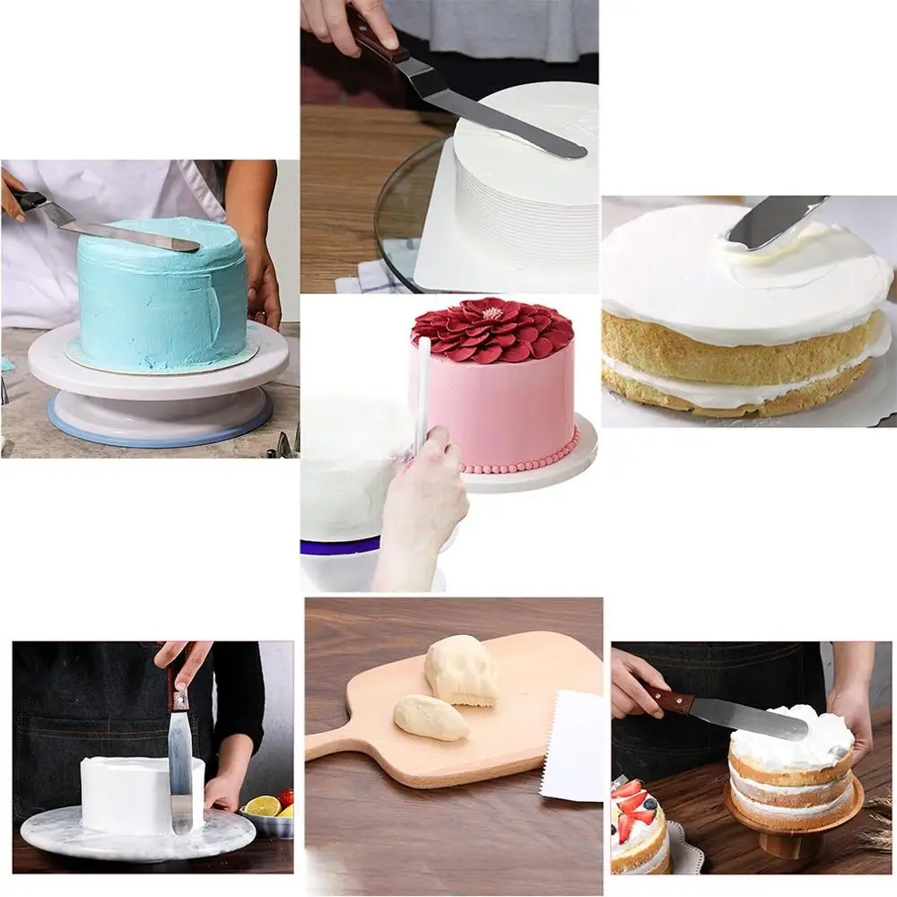 Baking Tools Cake Decorating Table Round Flat Plastic Cake Turntable Cake Turntable Spatula / Turntable