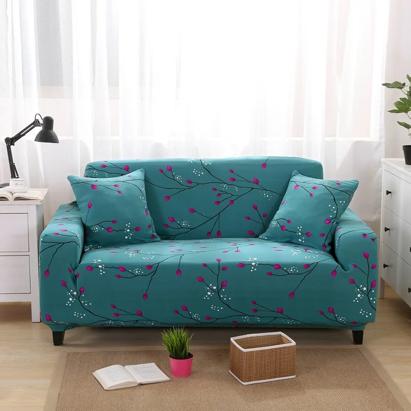 Эластичные чехлы для диванов набор диванных чехлов для Гостиная домашних животных кресло угловой диван из хлопка Универсальный 1/2/3/4 местный - Цвет: Green