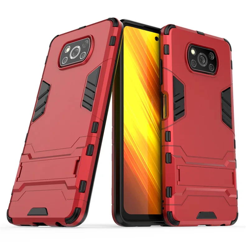 Жесткий чехол для Xiaomi POCO X3 NFC бронированный ударопрочный резиновый бампер NFC|case