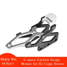 Element Choice C-more Carbon Scope Aluminum Mount SeeMore Scope Side Plate Carbon Fiber Side Plate for Hi-Capa Series EX237