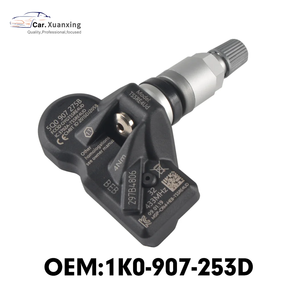 1K0-907-253D датчик давления в шинах Система мониторинга TPMS 315 МГц для Audi A3 A4 A5 Q5 S4 S5 TT