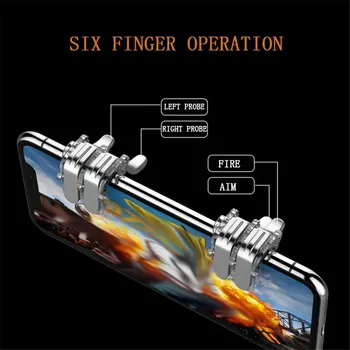 

Metal Smartphone Mobile Gaming Trigger For Pubg Mobile Gamepad Fire Aim Button L1R1 Key Shooter Pubg Controller Triggers