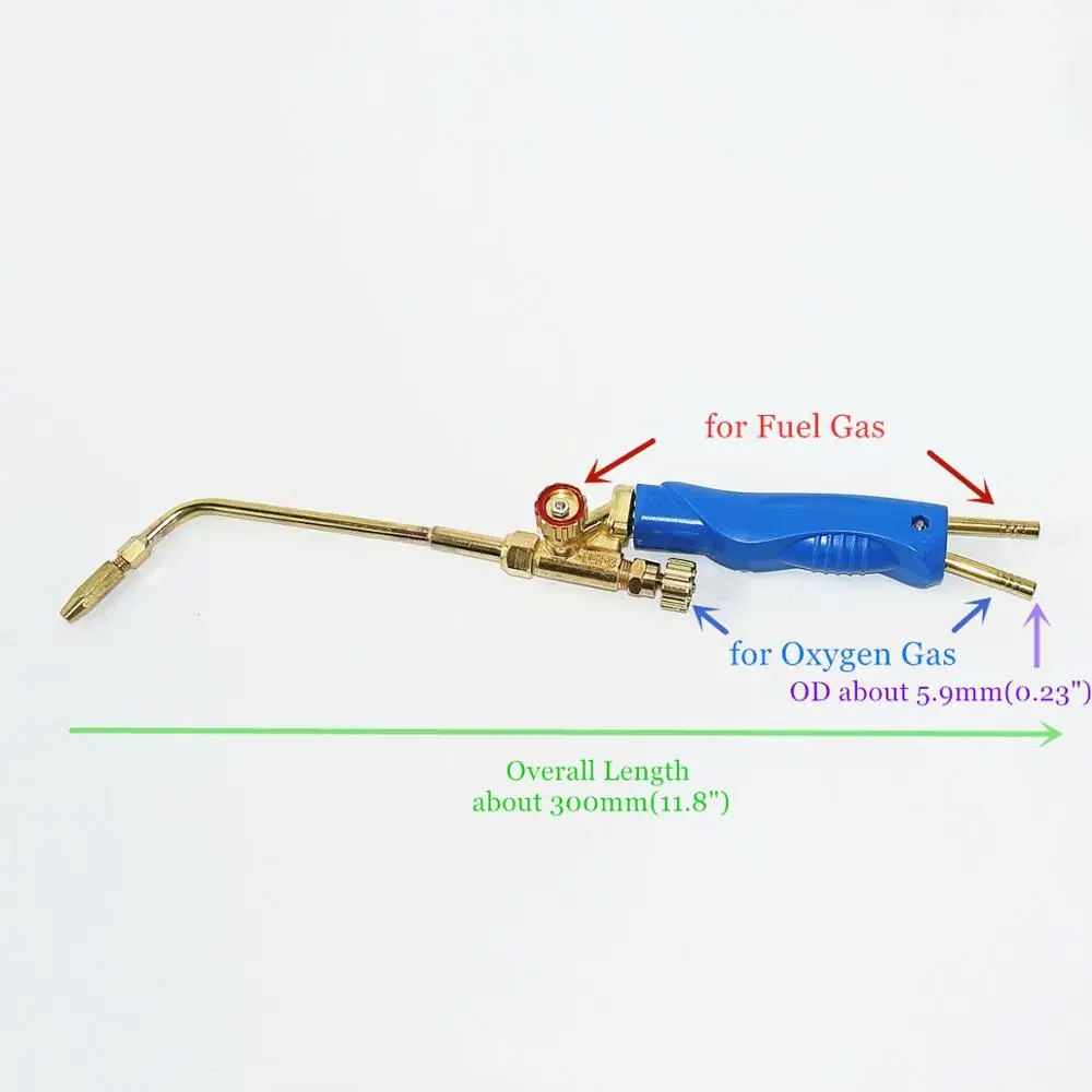 Gas Torch Welding Torch Mini Gas Brazing Torch H01-2 Oxygen Propane Gas Natural Coal LPG for Weld Braze Solder Steel Copper Aluminum Silver