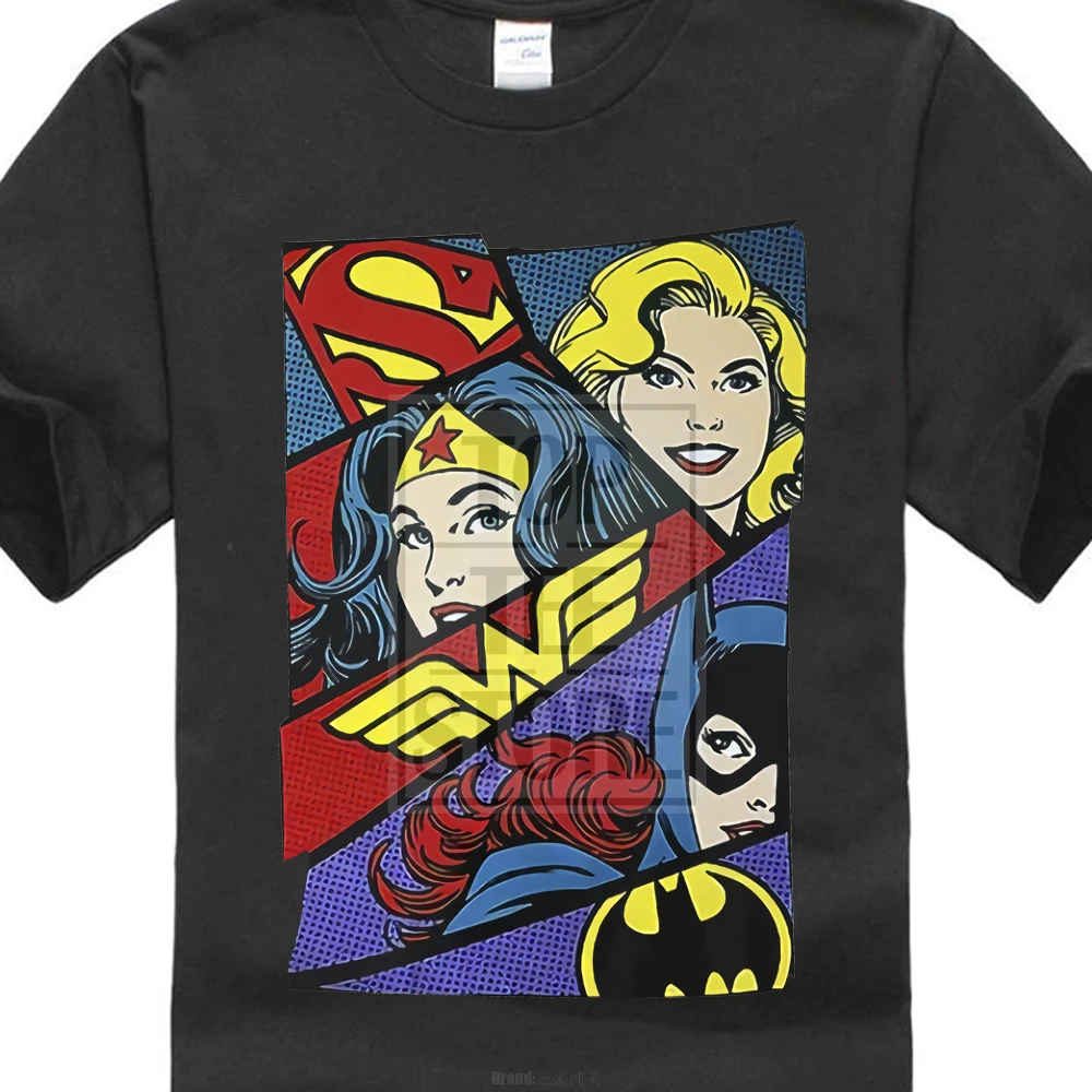 Чудо-Женщина логотип Supergirl Batgirl черная футболка Xs 2Xl 026735 | Мужская одежда