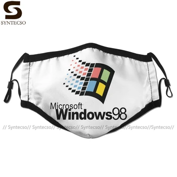 

Windows 98 Mouth Face Mask Windows 98 Facial Mask Fashion Funny with 2 Filters for Adult