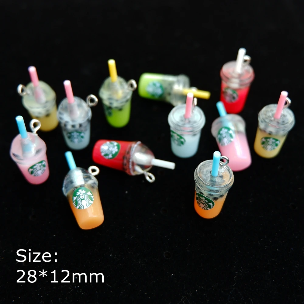 

Kawaii Coffee Charms Pendants Resin Cabochon for DIY necklace earring keyring Jewelry Making Accessories