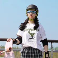 Protective Scooter Skateboard Helmets Adult  Knee Wrist Guard Safety Caps Portable Capacete De Skate Sports Accessories