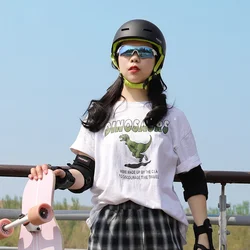 Protective Scooter Skateboard Helmets Adult  Knee Wrist Guard Safety Caps Portable Capacete De Skate Sports Accessories