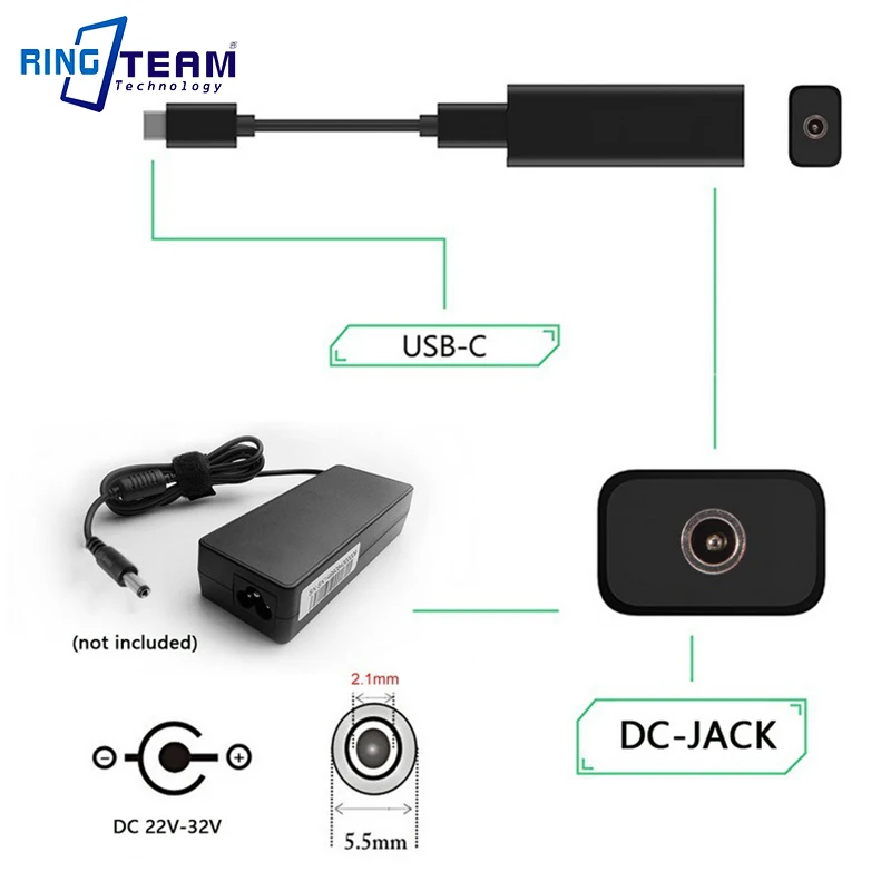 DC Мощность адаптер на мини-Тип usb с адаптером Автоматическая признаем Выход 5V 3A/9 V 3A/12 V 2A/15В 2A/20 V 2.25A