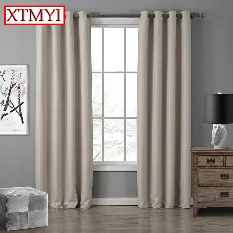 

Modern Blackout Curtains For Living Room Window Curtains For Bedroom Finished Fabrics Drapes blinds Customized