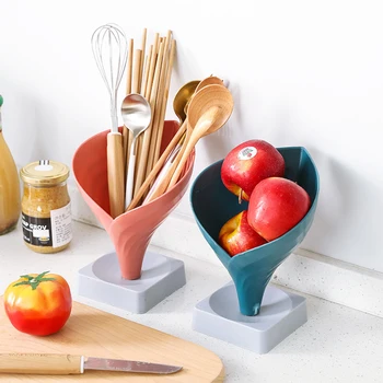 

Multifunctional creative design chopsticks, knife, fork, spoon, vegetable and fruit plastic drain rack funnel tool storage rack